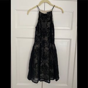 Aqua size S swing black lace dress